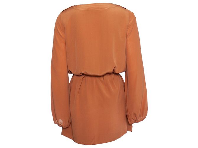 Chloé Chloe, vestido marrón con cinturón Castaño - vista 2