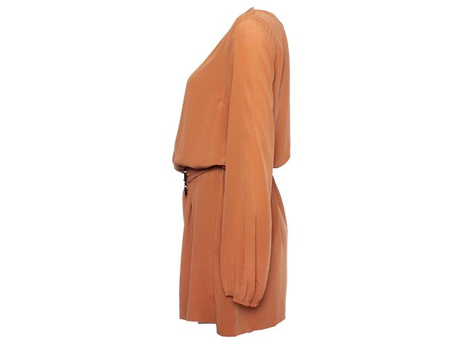 Chloé Chloe, vestido marrón con cinturón Castaño - vista 4