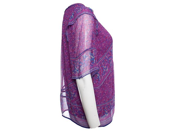 Autre Marque Ba&Sh, Top viola con stampa floreale Porpora - vista 3