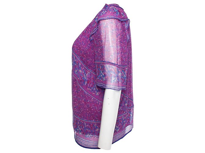 Autre Marque Ba&Sh, Top viola con stampa floreale Porpora - vista 4