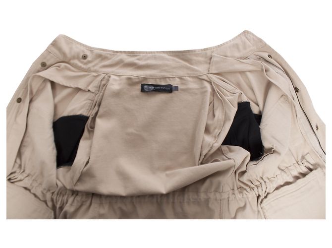 Autre Marque JET John Eshaya, Beige Jacke mit Lederärmeln. Braun Schwarz - Ansicht 5