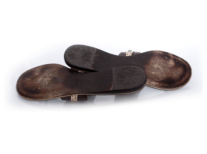 Giuseppe Zanotti, Sandali in pelle marrone. Argento - vista 6