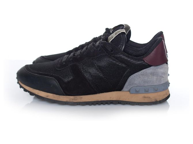 Valentino, Sneaker rockrunner mimetiche di colore nero/dimensione bordeaux 39. - vista 2