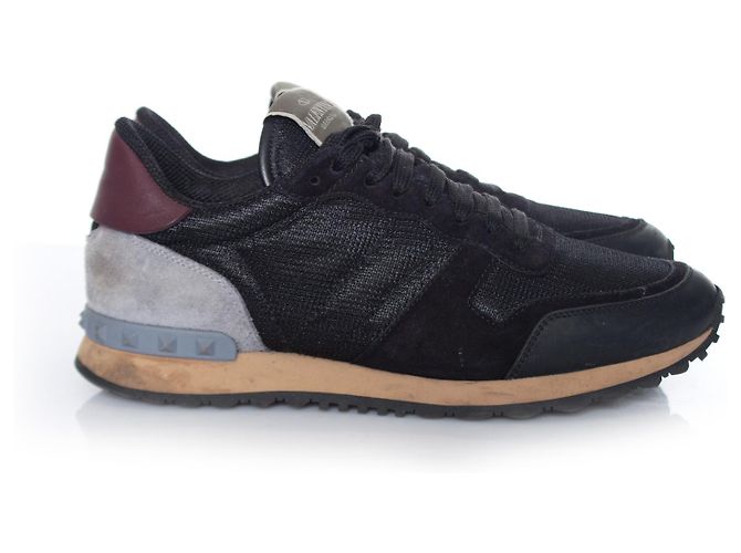 Valentino, Sneaker rockrunner mimetiche di colore nero/dimensione bordeaux 39. - vista 4