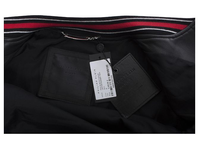 Philipp Plein, Bomberjacke „Reginald“ aus schwarzem Leder - Ansicht 7