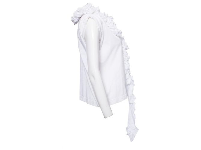COMME des GARCONS, Top bianco vintage con rouges. - vista 2