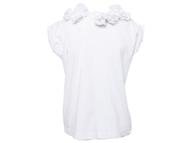 COMME des GARCONS, Top bianco vintage con rouges. - vista 3
