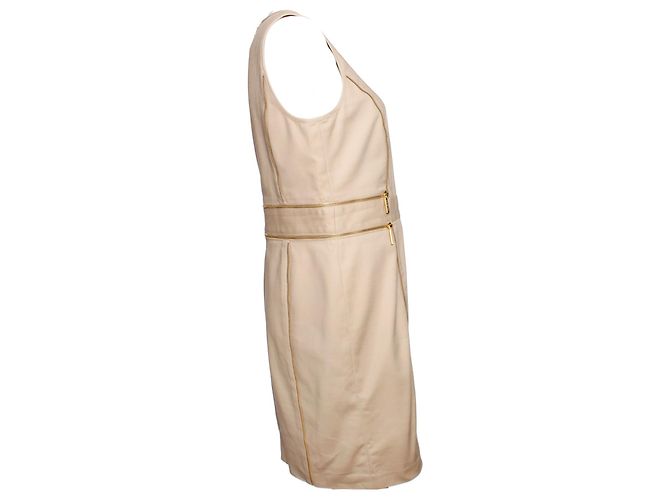 Michael Kors, Abito beige con cerniere dorate Marrone - vista 3