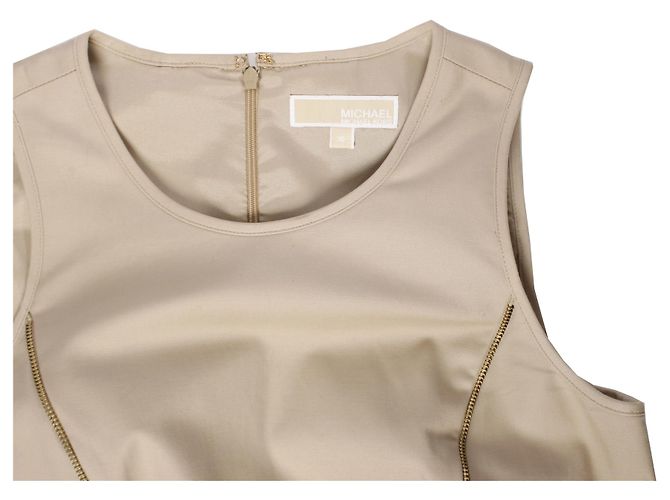 Michael Kors, Abito beige con cerniere dorate Marrone - vista 5
