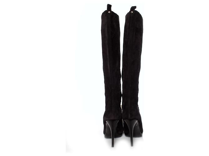 YVES SAINT LAURENT, Botas de ante negro. - vista 3