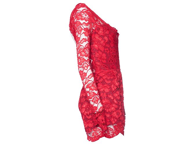 Autre Marque Amantes + Amigos, Mono de encaje rojo. Roja - vista 2