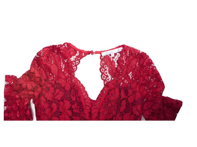 Autre Marque Amantes + Amigos, Mono de encaje rojo. Roja - vista 5