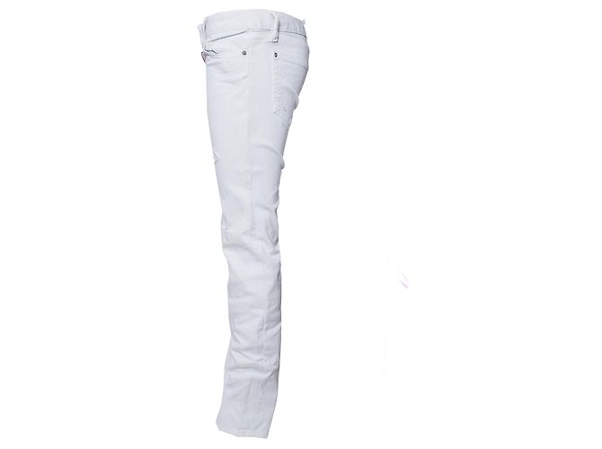 Dsquared2, Vaqueros blanco roto con efecto manchado en talla IT40/XS. - vista 2