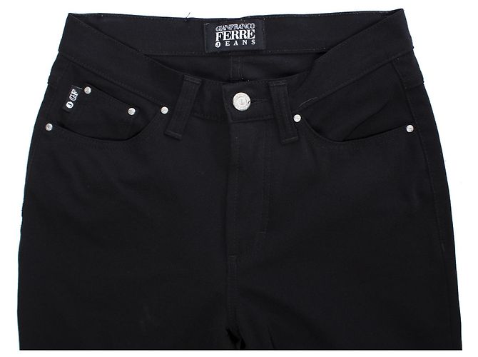 Vaqueros Gianfranco Ferré,  pantalones elásticos negros. - vista 5