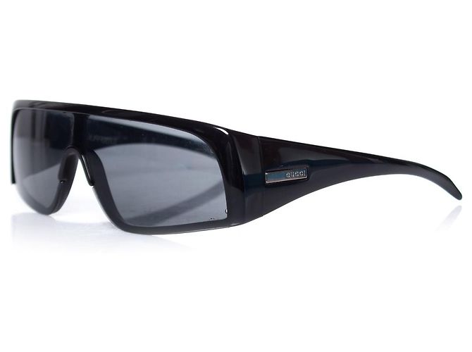 gucci, Occhiali da sole futuristici neri. Nero - vista 2