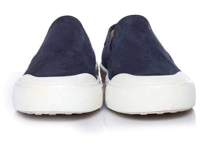 Tod's Tods, Sneakers slip on tipo espadrillas in pelle scamosciata. Blu - vista 6