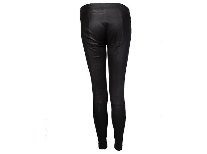 The row DIE REIHE, Lederhose in Anthrazit Grau - Ansicht 3