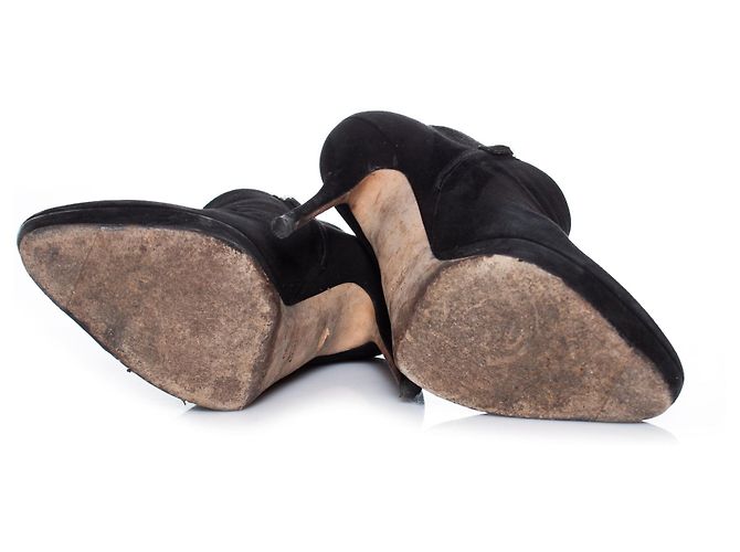Gucci, Botines plataforma ante negro. - vista 7