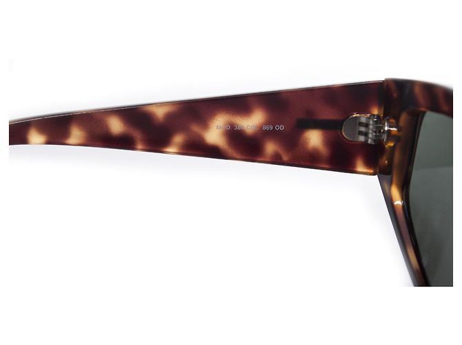 Gianni Versace, Tortoise Shell Rectangular Sunglasses. Brown - view 6