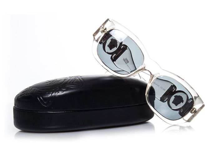 Gianni Versace, Vintage übergroße klare Sonnenbrille. - Ansicht 9