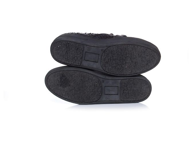 Autre Marque Philou, Schwarze Slip-On-Sneaker aus Pythonleder. - Ansicht 7