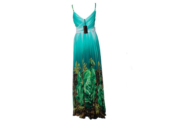 Roberto Cavalli, Geblümtes Kleid in Grün. - Ansicht 2