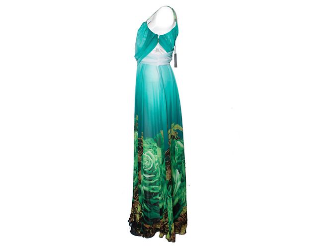 Roberto Cavalli, Geblümtes Kleid in Grün. - Ansicht 4