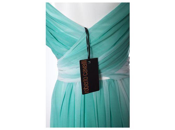 Roberto Cavalli, Geblümtes Kleid in Grün. - Ansicht 6