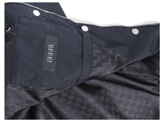 Gucci, Jaqueta corta-vento com capuz oculto Azul - vista 5