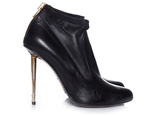 Stivaletti con stiletto Tom Ford in oro nero. - vista 5
