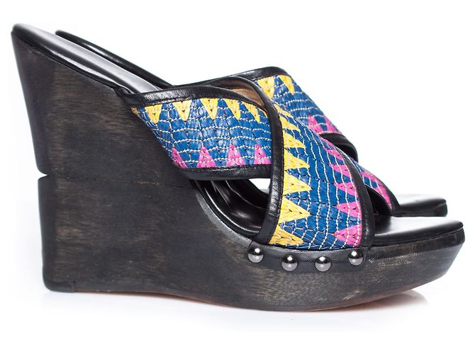 Autre Marque Diane von Furstenberg, Zeppe etniche con plateau. Multicolore - vista 4