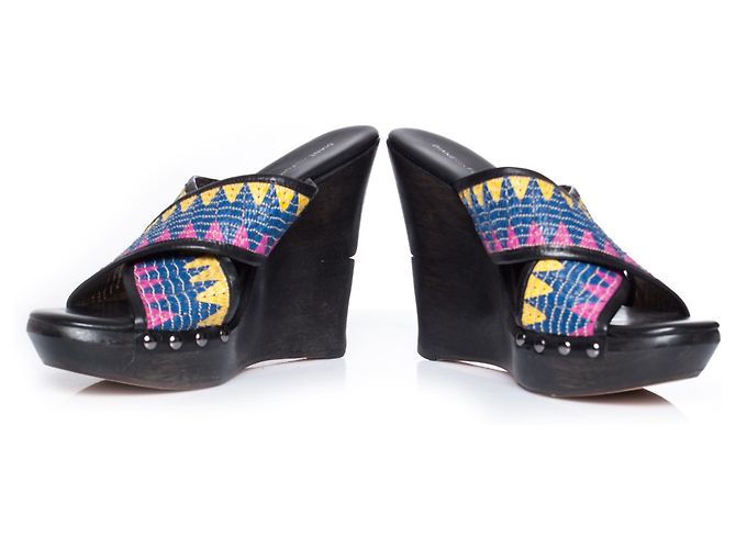 Autre Marque Diane von Furstenberg, Zeppe etniche con plateau. Multicolore - vista 5