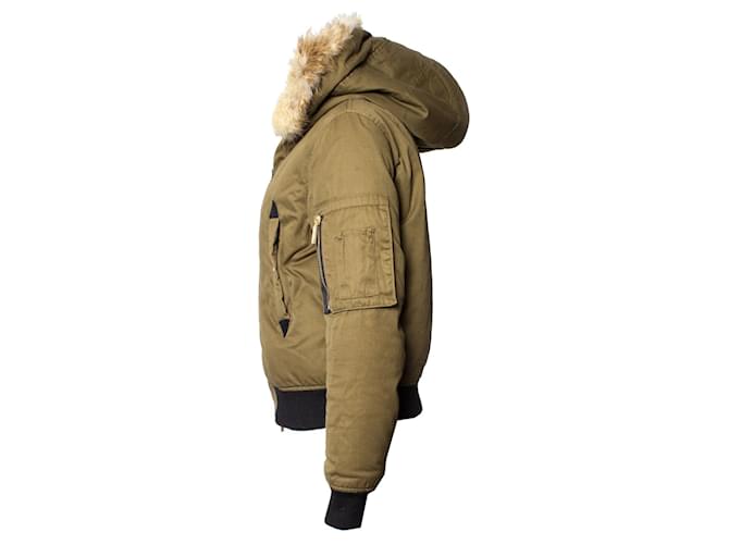 Dsquared2, Bomber in cotone verde - vista 3