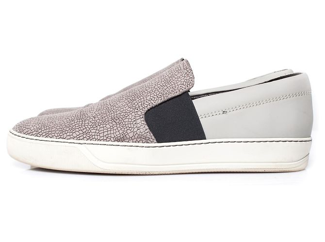 LANVIN, Slip-On-Sneaker aus Leder in Grau. - Ansicht 2