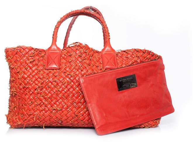 Bottega Veneta, Tote rosso con pochette - vista 2