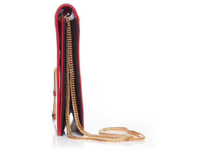 Valentino, Borsa a tracolla vintage in pelle rossa lucida Rosso - vista 4