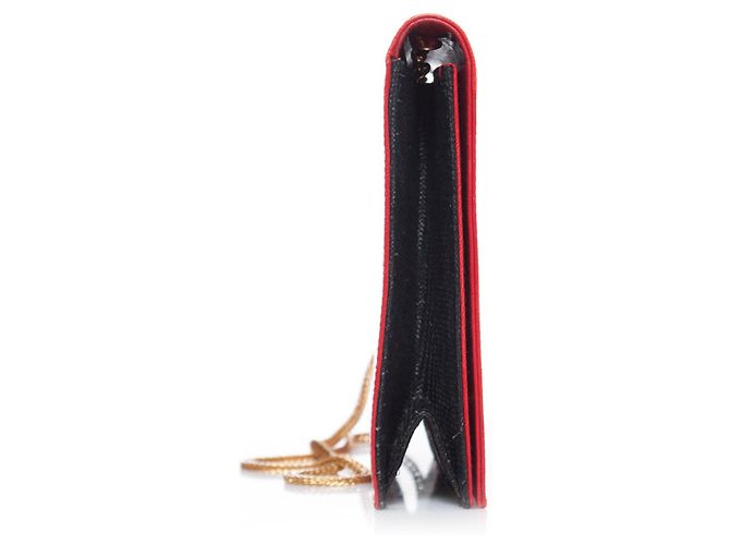 Valentino, Borsa a tracolla vintage in pelle rossa lucida Rosso - vista 5