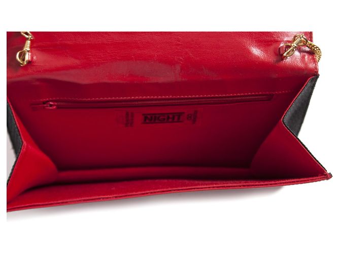 Valentino, Borsa a tracolla vintage in pelle rossa lucida Rosso - vista 7