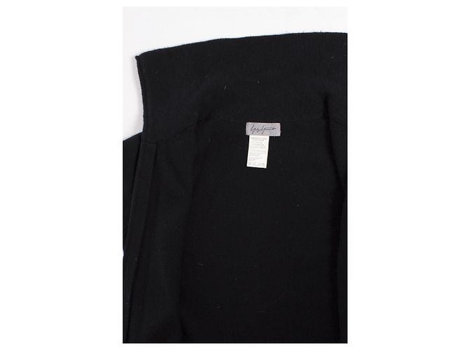 Yohji Yamamoto, Wollweste mit extra hohem Kragen. Schwarz - Ansicht 9