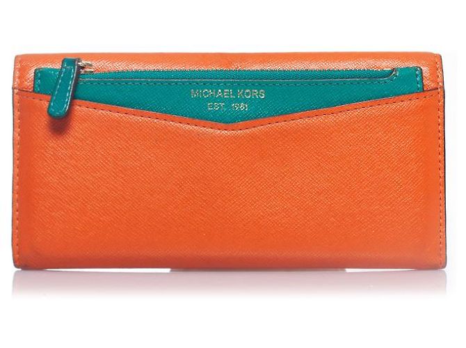 Michael Kors, cartera de cuero naranja - vista 2