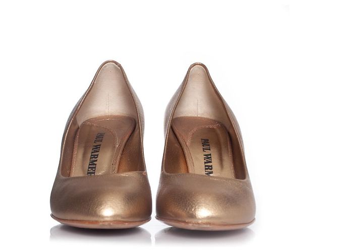 Autre Marque Paul Warmer, Goldene Lederpumps - Ansicht 4