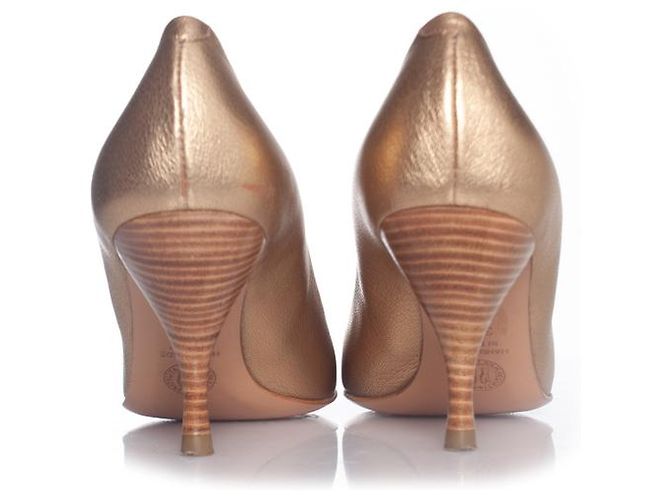 Autre Marque Paul Warmer, Goldene Lederpumps - Ansicht 6