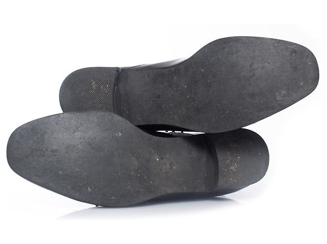 Autre Marque Olive, Schnürschuhe aus Lackleder Schwarz - Ansicht 7