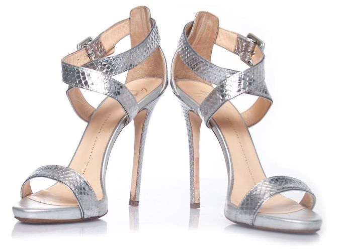 Giuseppe Zanotti, Sandali metallizzati Argento - vista 4