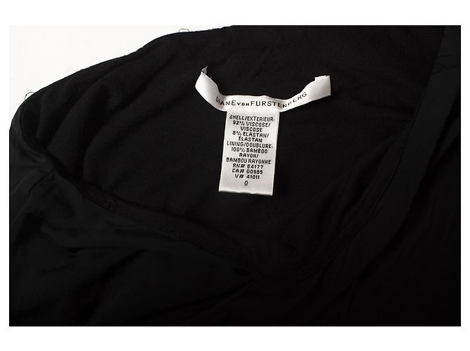 Autre Marque Diane von Furstenberg, drapiertes Kleid mit einer Schulter Schwarz - Ansicht 5