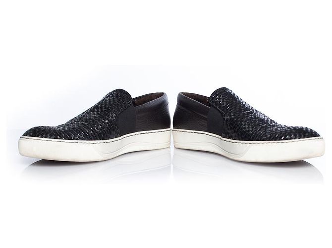 LANVIN, Slip-on-Sneaker aus gewebtem Leder Schwarz - Ansicht 6