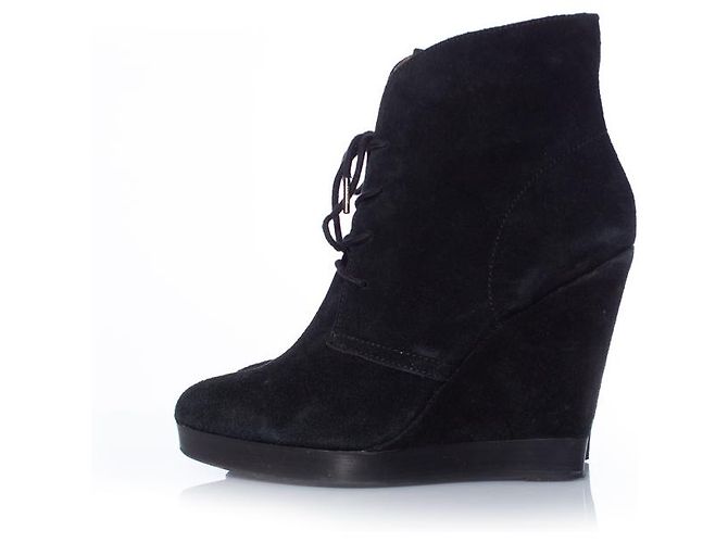 Michael Kors, Schnürstiefel mit Keilabsatz Schwarz - Ansicht 2