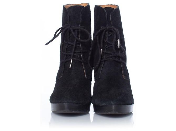 Michael Kors, Schnürstiefel mit Keilabsatz Schwarz - Ansicht 5