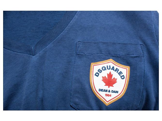 Dsquared2, Camiseta cuello pico azul - vista 6