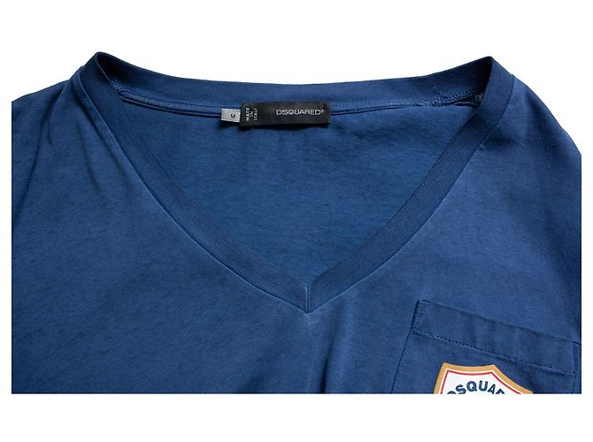 Dsquared2, Camiseta cuello pico azul - vista 7
